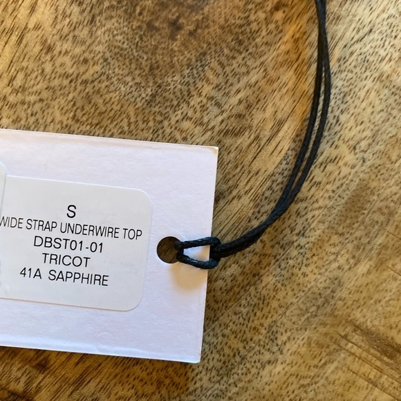 WeWoreWhat Underwire thick wide band bra bikini top Small blue sapphire - Picture 8 of 8